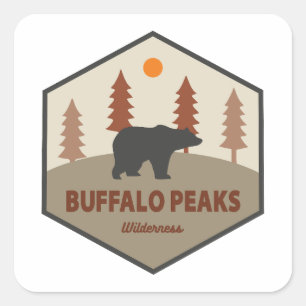 Buffalo Peaks Wilderness Colorado Beer Vierkante Sticker