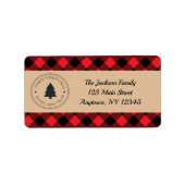 Buffalo Plaid Address Labels (Voorkant)