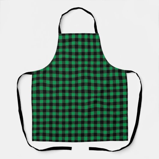 Buffalo Plaid Apron Schort (Voorkant)
