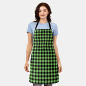 Buffalo Plaid Apron Schort (Gedragen)