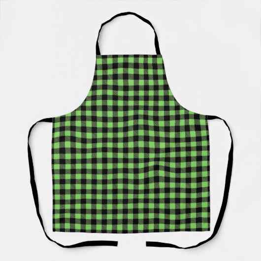 Buffalo Plaid Apron Schort (Voorkant)