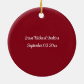 Buffalo Plaid Baby Eerste Kerstmis Ornament (Achterkant)