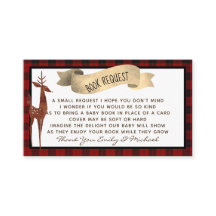 Buffalo Plaid Baby Shower Boek Verzoek Gedicht