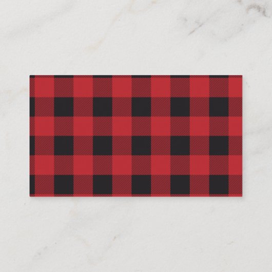 Buffalo Plaid Baby shower Luier Raffle Kaart (Achterkant)