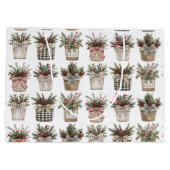 Buffalo Plaid Basket | Boerderij Kerstmis Groot Cadeauzakje (Achterkant)