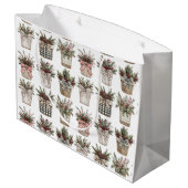 Buffalo Plaid Basket | Boerderij Kerstmis Groot Cadeauzakje (Achterkant Gekanteld)