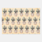 Buffalo Plaid Basket | Boerderij Kerstmis Inpakpapier Vel (Voorkant 2)