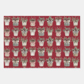 Buffalo Plaid Basket | Boerderij Kerstmis Inpakpapier Vel (Voorkant)