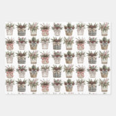 Buffalo Plaid Basket | Boerderij Kerstmis Inpakpapier Vel (Voorkant)