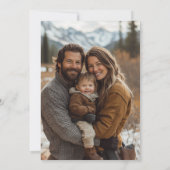 Buffalo Plaid Basket Minimalist Foto grijs Feestdagenkaart (Achterkant)