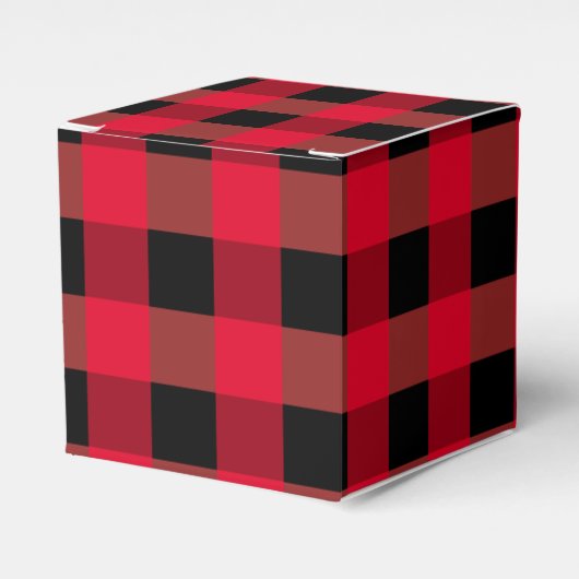Buffalo plaid bedankdoosjes (Voorkant Zijde)
