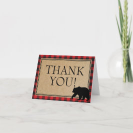 Buffalo Plaid Bedankkaartjes Kaart