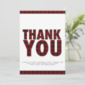 Buffalo Plaid Bedankt FOTO ELKE GEBEURTENIS Kaart (Staand voorkant)