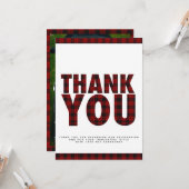 Buffalo Plaid Bedankt FOTO ELKE GEBEURTENIS Kaart (Voorkant / Achterkant in situ)