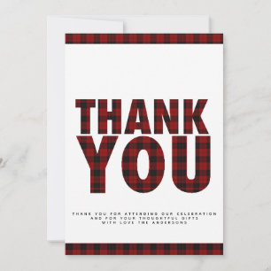 Buffalo Plaid Bedankt FOTO ELKE GELEGENHEID Kaart