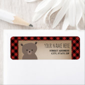 Buffalo Plaid Beer Baby shower Etiket (Insitu)