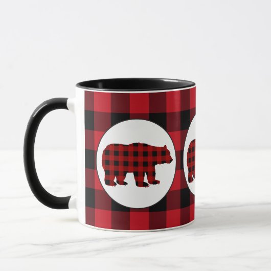 Buffalo plaid beer Country Kitchen mok (Links)