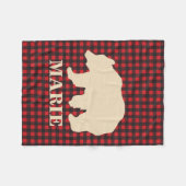 Buffalo plaid beer gepersonaliseerde deken (Voorkant (Horizontaal))