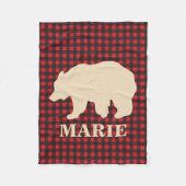 Buffalo plaid beer gepersonaliseerde deken (Voorkant)