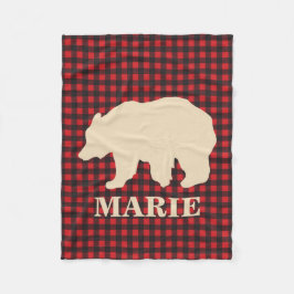 Buffalo plaid beer gepersonaliseerde deken