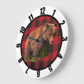 Buffalo Plaid Beer Man Cave Grote Klok (Hoek)