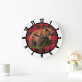 Buffalo Plaid Beer Man Cave Grote Klok (Huis)