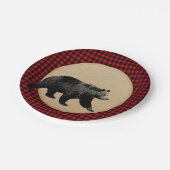 Buffalo Plaid Beer rustieke hut Papieren Bordje (Gekanteld)