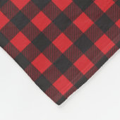 Buffalo plaid beer staande gepersonaliseerde deken (Hoek)