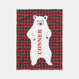 Buffalo plaid beer staande gepersonaliseerde deken