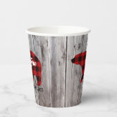 Buffalo Plaid Beer Wild One Boy 1st Verjaardagsfee Papieren Bekers (Links)