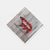 Buffalo Plaid Beer Wild One Boy 1st Verjaardagsfee Servet (Hoek)