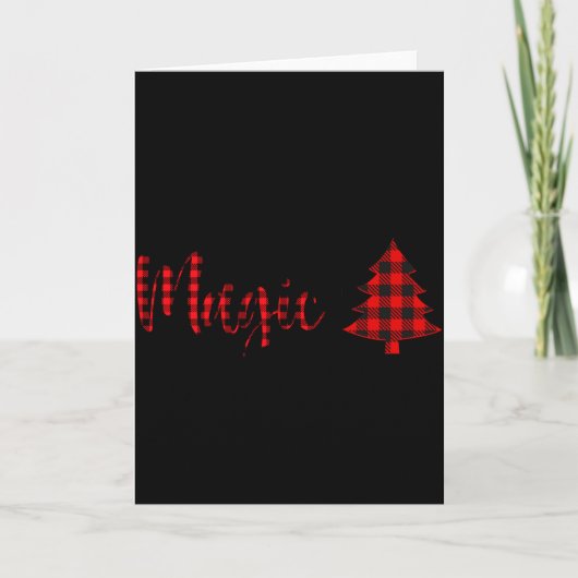 Buffalo Plaid Believe In The Magic Of Christmas Ba Kaart (Voorkant)