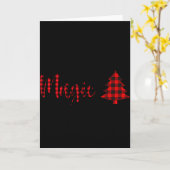 Buffalo Plaid Believe In The Magic Of Christmas Ba Kaart (Gele Bloem)