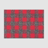 Buffalo Plaid Black Glitter Tissuepapier (Voorkant)