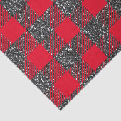 Buffalo Plaid Black Glitter Tissuepapier (Detail)
