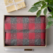 Buffalo Plaid Black Glitter Tissuepapier (Geschenk)