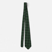 Buffalo Plaid Black Green Fall Stropdas (Achterkant)