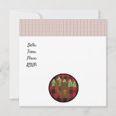 Buffalo Plaid Blokhut Kerstfeest Uitnodiging (Achterkant)