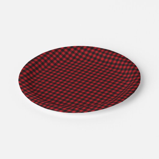 Buffalo Plaid Boho rustieke hut Papieren Bordje (Gekanteld)