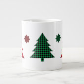 Buffalo Plaid Bomen Grote Koffiekop (Voorkant)