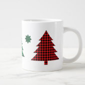 Buffalo Plaid Bomen Grote Koffiekop (Rechts)