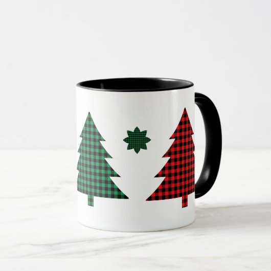 Buffalo Plaid Bomen Mok (Voorkant rechts)