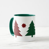 Buffalo Plaid Bomen Mok (Voorkant links)