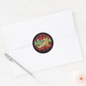 Buffalo Plaid Bos Chipmunk Ronde Sticker (Envelop)