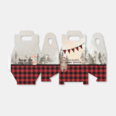 Buffalo Plaid bosdieren Baby shower Bedankdoosjes (Uitgevouwen)