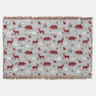 Buffalo Plaid Bosdieren Patroon Deken