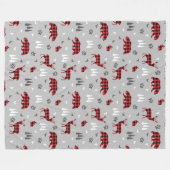 Buffalo Plaid Bosdieren Patroon Fleece Deken (Voorkant (Horizontaal))