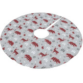 Buffalo Plaid Bosdieren Patroon Kerstboom Rok (Gekanteld)
