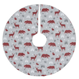 Buffalo Plaid Bosdieren Patroon Kerstboom Rok