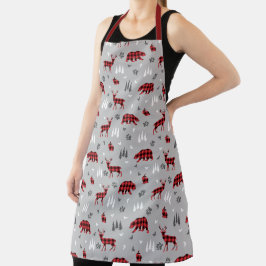 Buffalo Plaid Bosdieren Patroon Schort